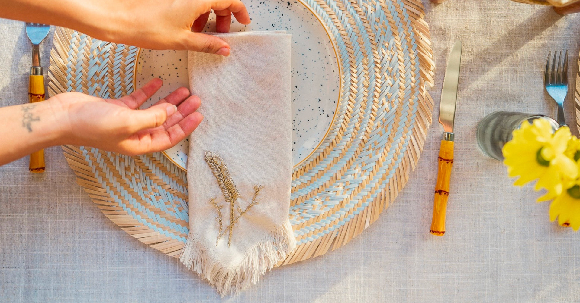 Caminos y Servilletas de lino